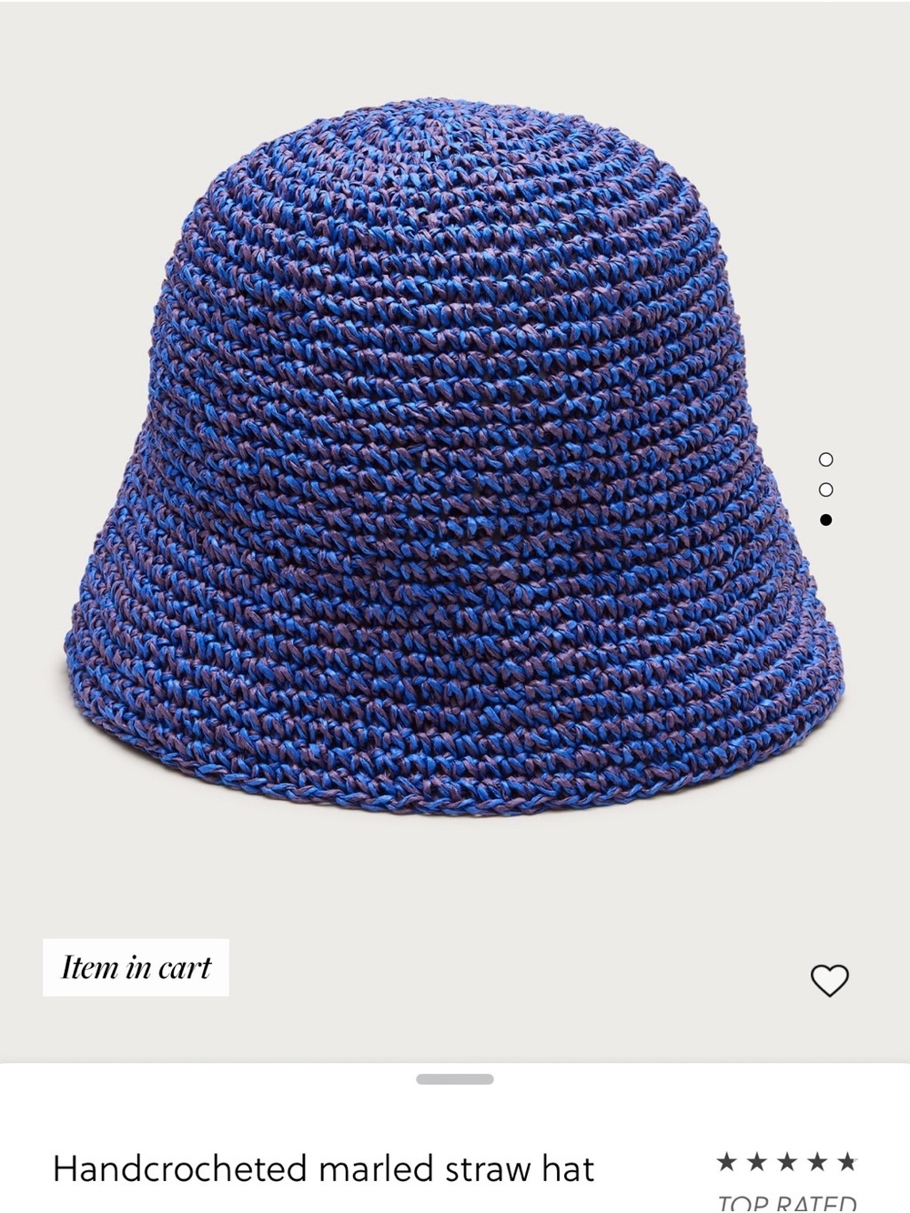 J. Crew Handcrocheted Marled Straw Bucket Hat - Blue